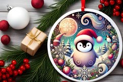 Round Christmas Ornament Sublimation|Clipart Product Image 2