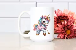Colorful Unicorn in Swing Dancer's Outfit PNG Product Image 2