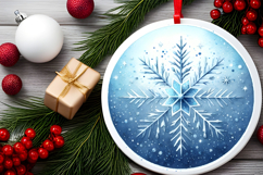 Round Christmass Ornament PNG Product Image 2