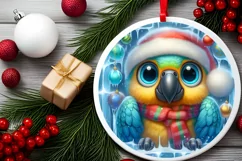 Round Christmas Ornament Sublimation|Clipart Product Image 2