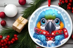 Round Christmas Ornament Sublimation|Clipart Product Image 2
