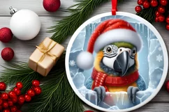 Round Christmas Ornament Sublimation|Clipart Product Image 2