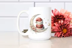 Cute Santa with Gnomes, Retro PNG Product Image 2