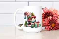 Cute Baby Gnome Christmas Sublimation Clipart Product Image 2