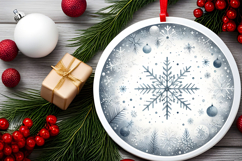 Round Christmass Ornament PNG Product Image 2