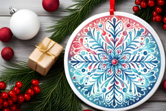 Round Christmass Ornament PNG Product Image 2