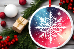 Round Christmass Ornament PNG Product Image 2