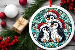 Round Christmas Ornament Sublimation|Clipart Product Image 1