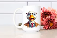 Cute Duck Portrait Watercolor Clipart Product Image 2
