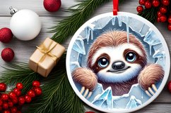 Round Christmas Ornament Sublimation|Clipart Product Image 2