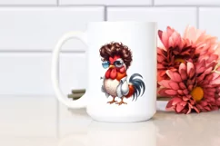 Funny Rooster Sitting with Sunglasses | Clipart Product Image 2