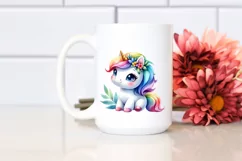 Simple Vibrant Baby Unicorn Halloween Drawing Sublimation Product Image 2