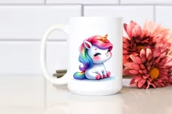 Simple Vibrant Baby Unicorn Halloween Drawing Sublimation Product Image 2