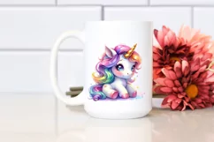 Simple Vibrant Baby Unicorn Halloween Drawing Sublimation Product Image 2