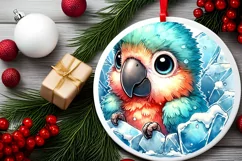Round Christmas Ornament Sublimation|Clipart Product Image 1