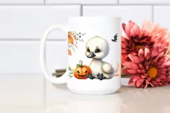 Cute Baby Swan with Pumpkin, PNG Product Image 2