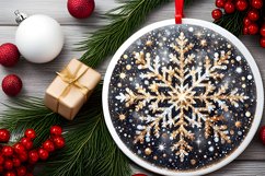 Round Christmas Ornament Sublimation|Clipart Product Image 2