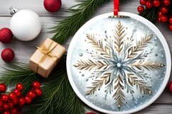 Round Christmas Ornament Sublimation|Clipart Product Image 2