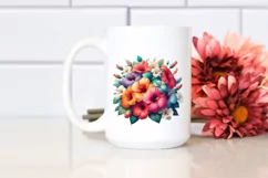 Colorful Hibiscus Bouquet | Sublimation Clipart Product Image 2