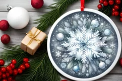 Round Christmas Ornament Sublimation|Clipart Product Image 2