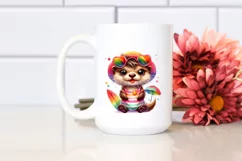 Colorful Baby Otter Dressed for Summer | Clipart Product Image 2