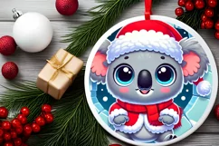 Round Christmas Ornament Sublimation|Clipart Product Image 1
