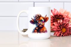 Cute Baby Highlandcow in Model Pose, High-Res PNG Product Image 2