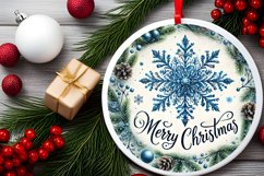 Round Christmas Ornament Sublimation|Clipart Product Image 2