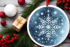 Round Christmass Ornament PNG Product Image 2