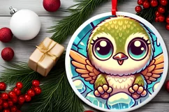 Round Christmas Ornament Sublimation|Clipart Product Image 1