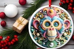 Round Christmas Ornament Sublimation|Clipart Product Image 2
