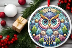 Round Christmas Ornament Sublimation|Clipart Product Image 1