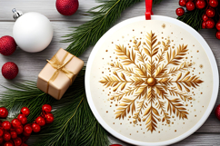 Round Christmass Ornament PNG Product Image 2