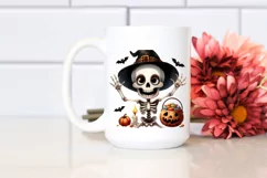cute Halloween Skeleton Clipart PNG Product Image 2