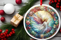 Round Christmas Ornament Sublimation|Clipart Product Image 1