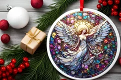 Round Christmas Ornament Sublimation|Clipart Product Image 1