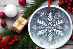 Round Christmass Ornament PNG Product Image 2