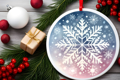 Round Christmass Ornament PNG Product Image 2