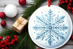 Round Christmas Ornament Sublimation|Clipart Product Image 2
