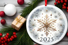 Round Christmass Ornament PNG Product Image 2