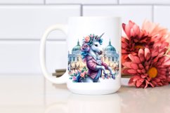 Baby Unicorn in Viennese Ballroom PNG Product Image 2