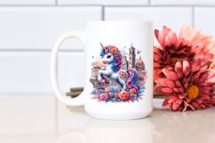 Baby Unicorn in Italian Piazza PNG Product Image 2