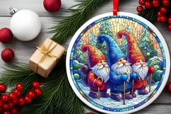 Round Christmas Ornament Sublimation|Clipart Product Image 2