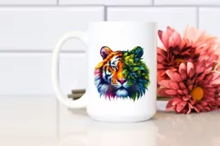 Vibrant Watercolor Tiger, Transparent PNG Product Image 2