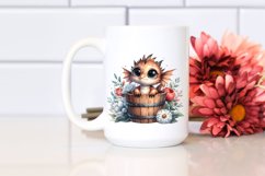 Watercolor Baby Dragon with Big Eyes Product Image 2
