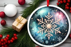 Round Christmas Ornament Sublimation|Clipart Product Image 2