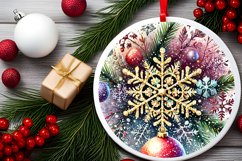 Round Christmas Ornament Sublimation|Clipart Product Image 2
