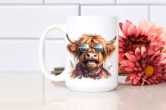 Cow Sublimation Clipart Highland Cow Portrait Product Image 2