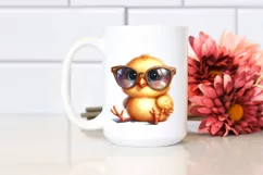 Watercolor Chick Sunglasses Big Eyes Funny | Sublimation | Product Image 2
