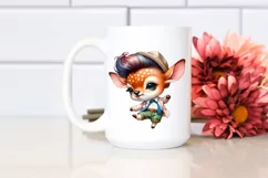 Cute Deer with Cool Haircut, Modest PNG Product Image 2